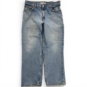 Levi’s 560 Comfort Tapered Jeans Distressed Blue Denim Waist 34 x 30 Ins Baggy